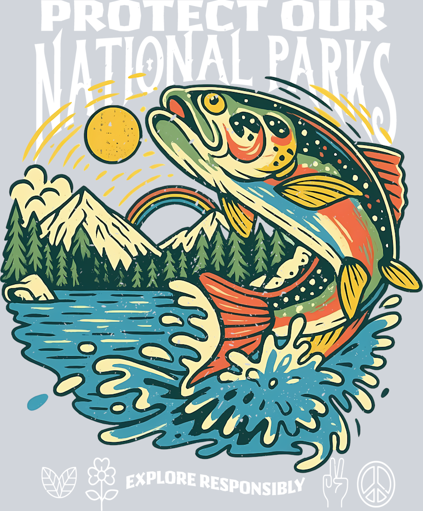 DTF Transfer National Parks - Protect our National Parks Explore Responsibly