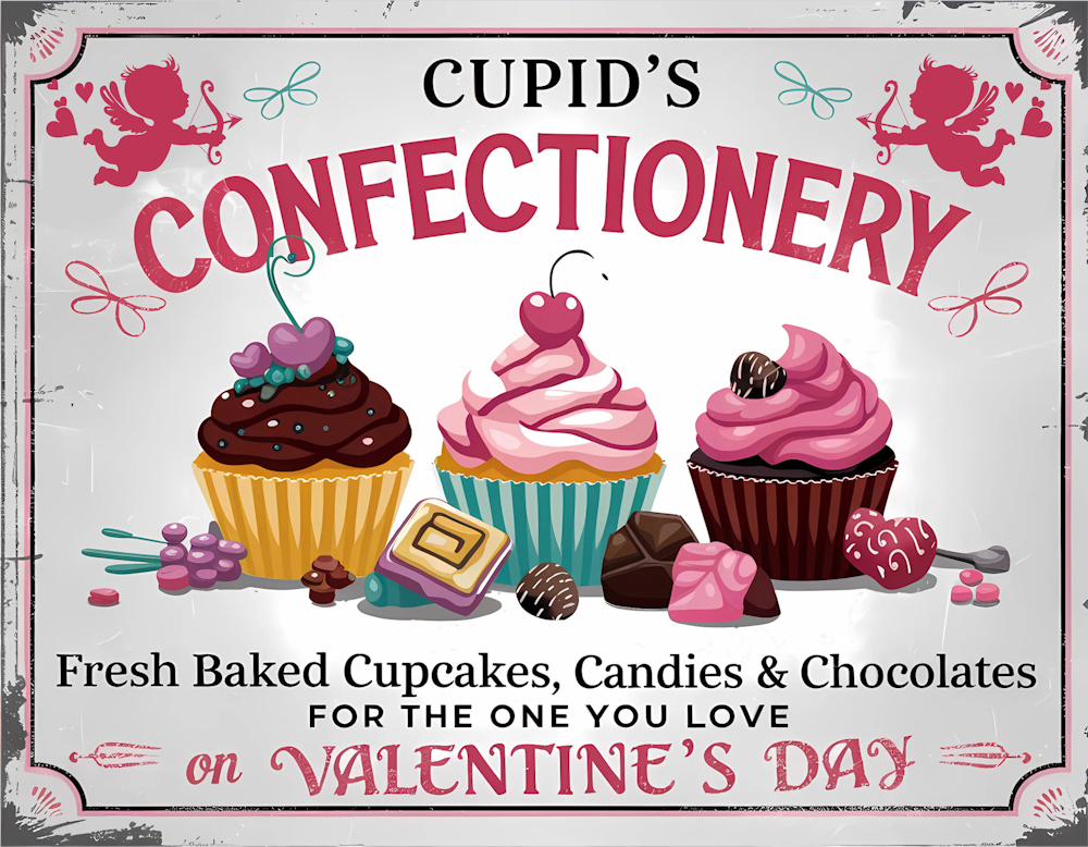 DTF Transfer Valentines - Cupid's Confectionery