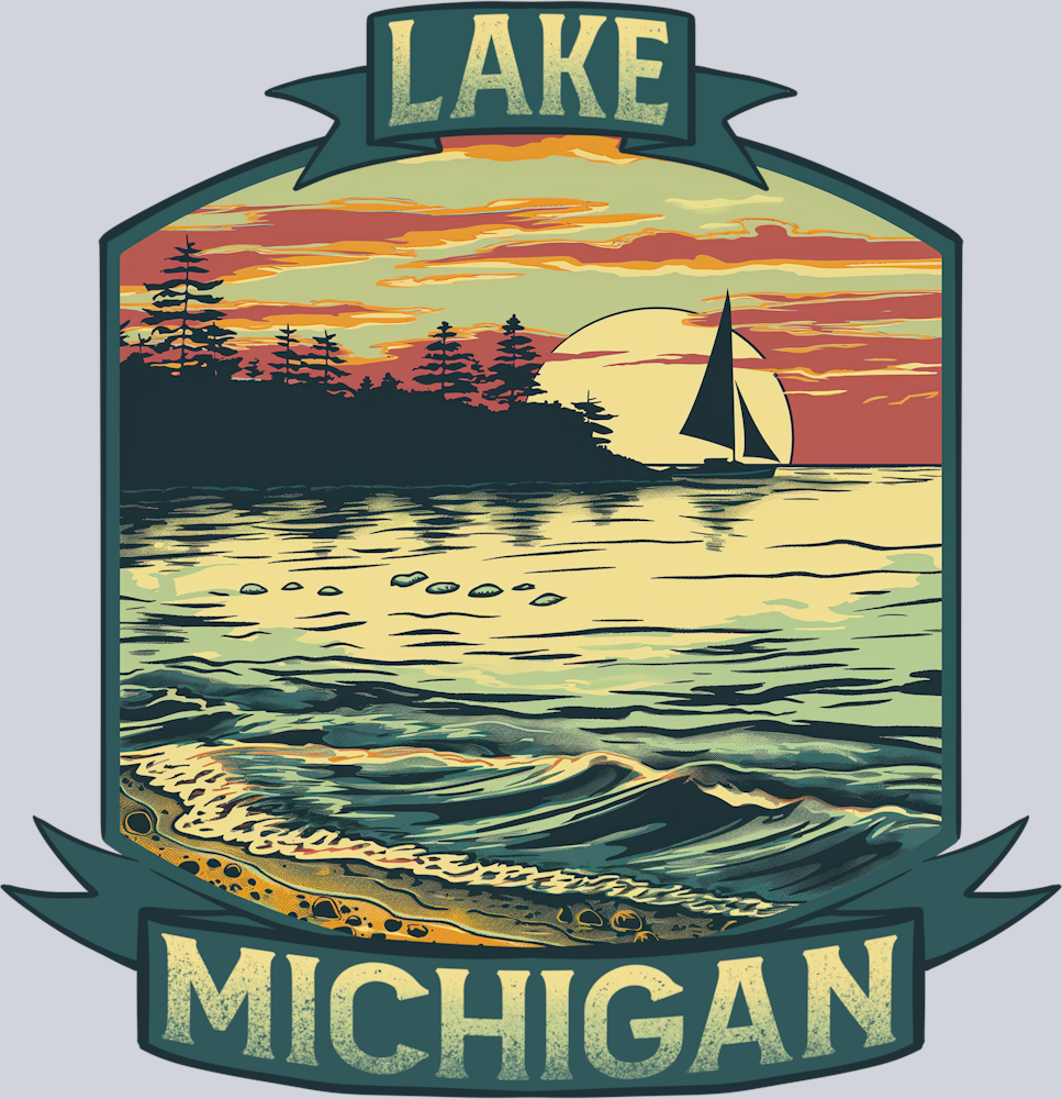 DTF Transfer Michigan - Lake Michigan