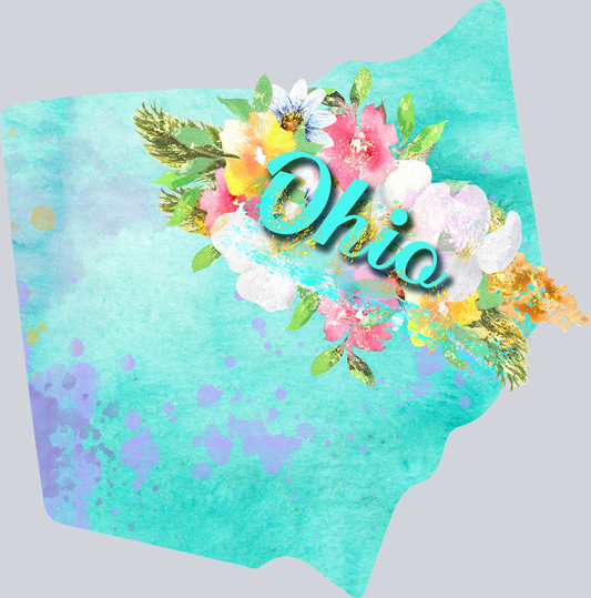 DTF Transfer Ohio - Watercolor Flowers
