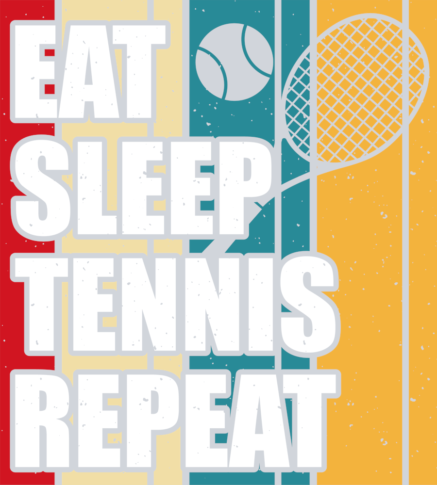 DTF Transfer Tennis - Eat Sleep Tennis Repeat