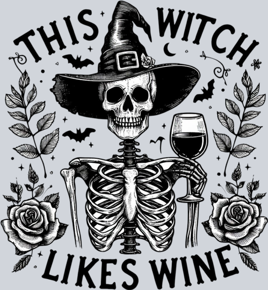 DTF Transfer Halloween - This Witch Likes Wine