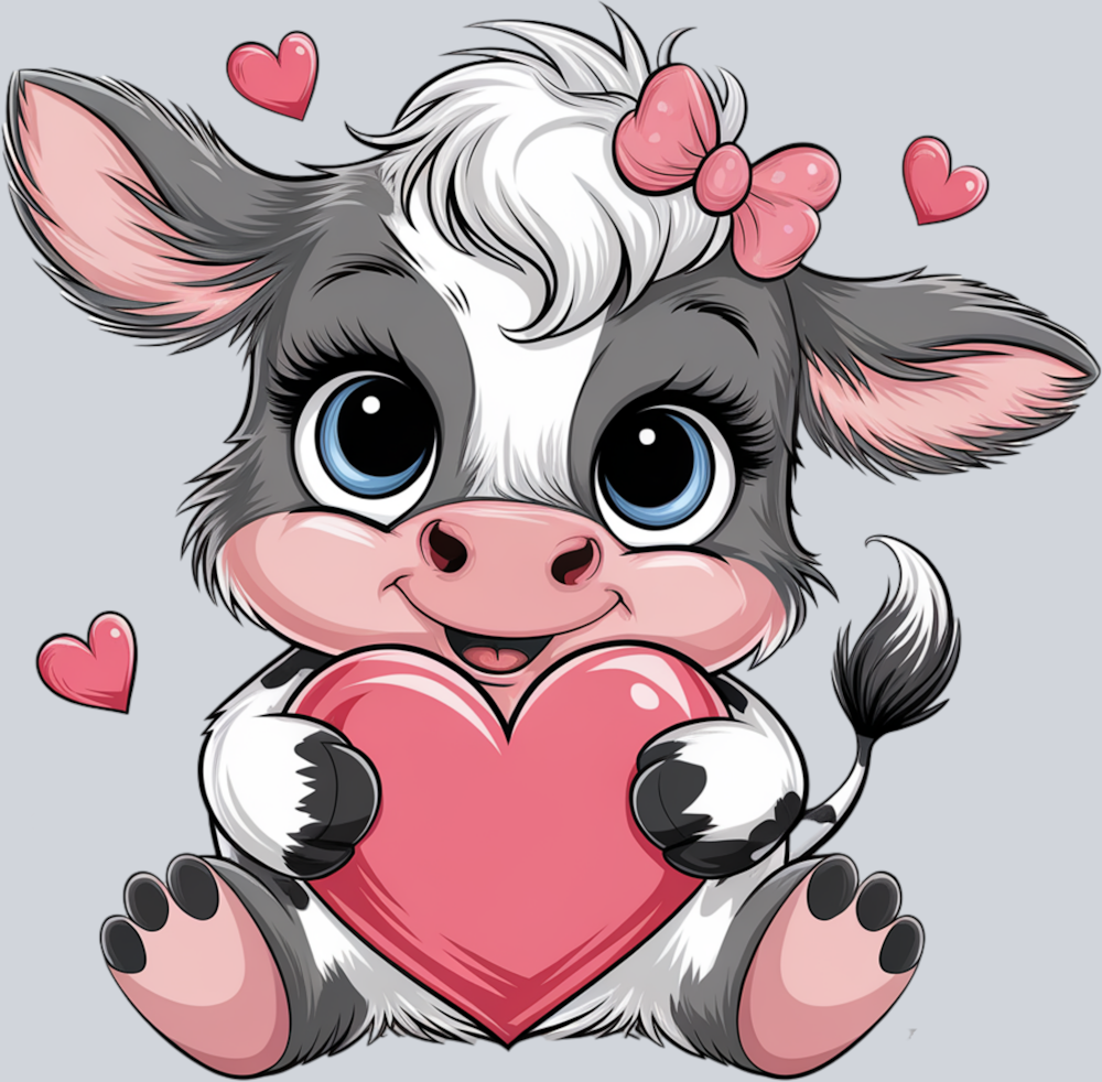 DTF Transfer Valentines - Cow