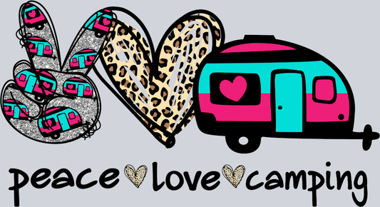 DTF Transfer Camping - Peace Love Camping