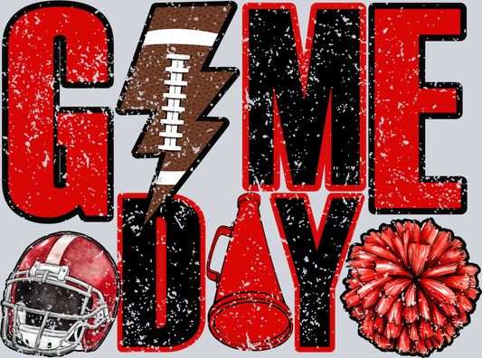 DTF Transfer Football - Game Day Red