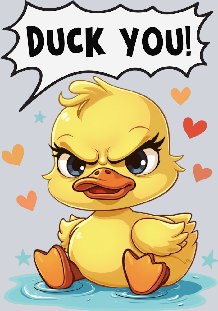 DTF Transfer Fowl - Duck You