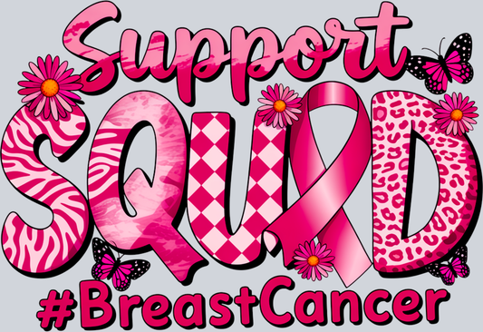 DTF Transfer Breast Cancer - Support Squad
