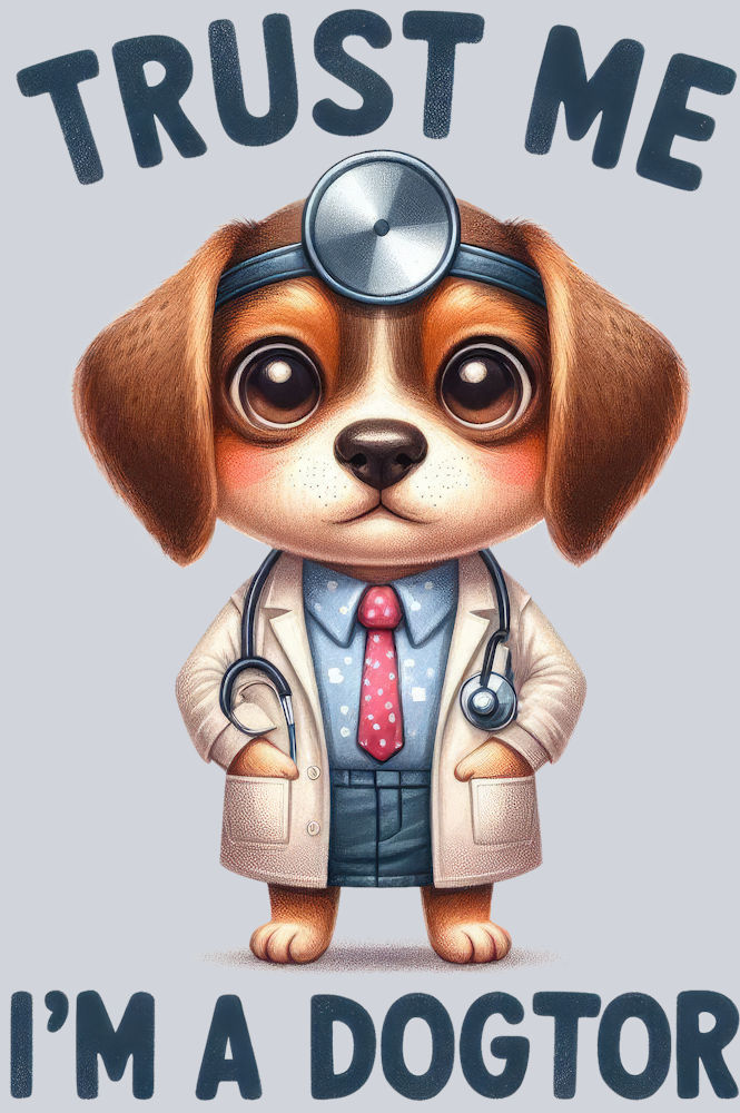 DTF Transfer Dogs - Trust Me I'm a Dogtor