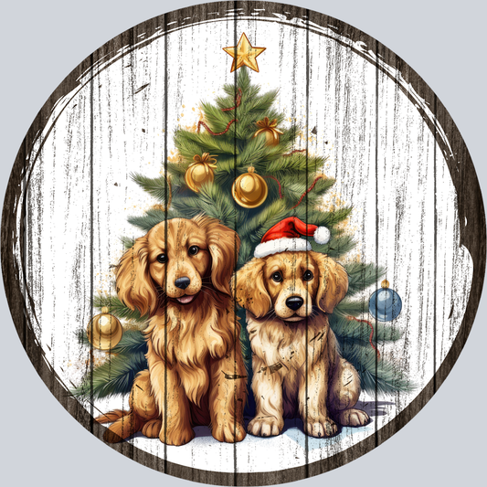DTF Transfer Christmas - Two Dog & a Tree