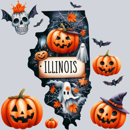 DTF Transfer Halloween States - Illinois