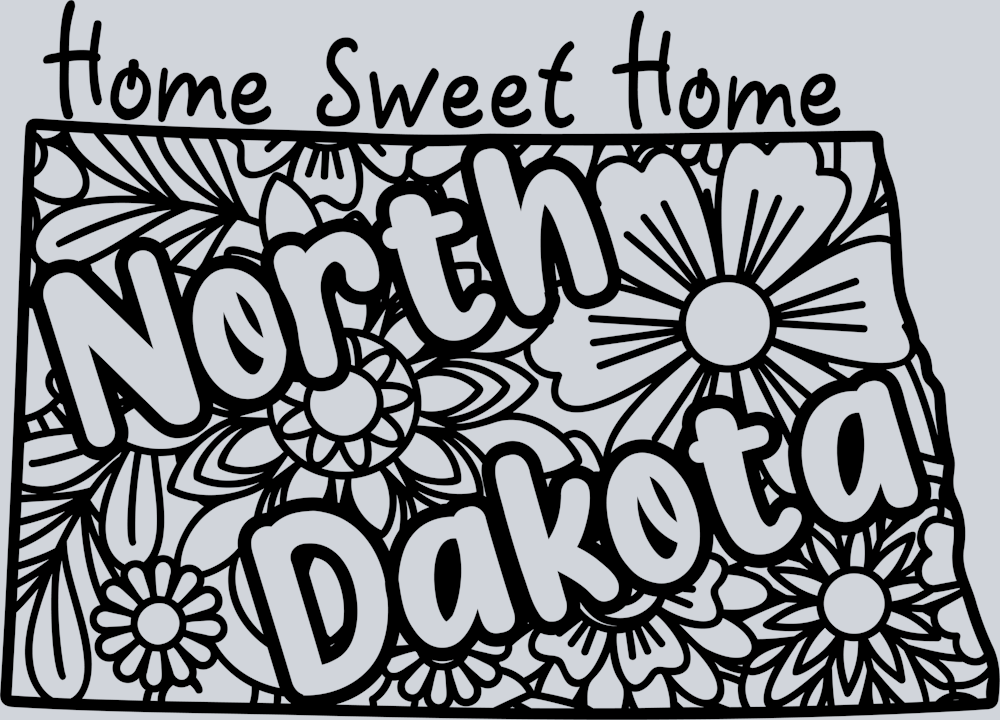 DTF Transfer North Dakota - Home Sweet Home