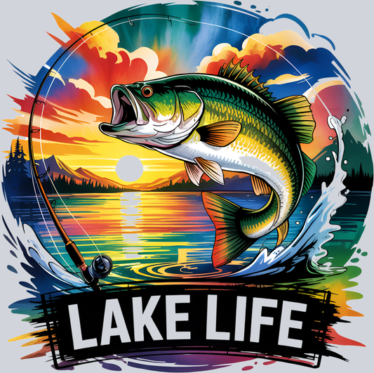 DTF Transfer Fishing - Lake Life